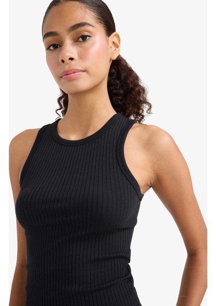 Slim Fit Dar Kesim Halter Yaka Fitilli Kaşkorse Atlet A8859AX25AU fırsatları