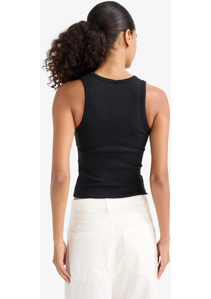 Slim Fit Dar Kesim Halter Yaka Fitilli Kaşkorse Atlet A8859AX25AU indirimleri