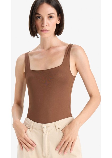 Kare Yaka Basic Düz Çıtçıtlı Body F8245AX25HS