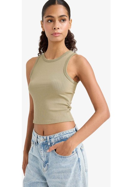 Slim Fit Dar Kesim Halter Yaka Fitilli Kaşkorse Atlet A8859AX25AU fırsatları