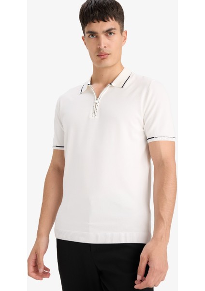Standart Fit Polo Yaka Triko Kısa Kollu Polo Tişört D6199AX25AU