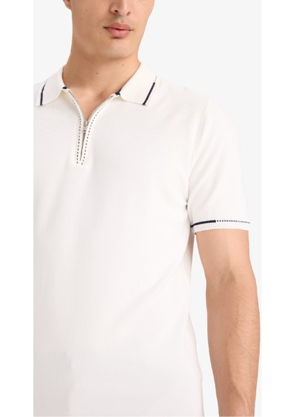 Standart Fit Polo Yaka Triko Kısa Kollu Polo Tişört D6199AX25AU indirimleri