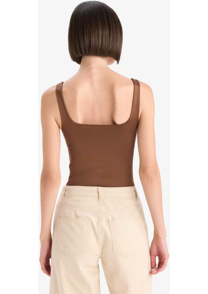 Kare Yaka Basic Düz Çıtçıtlı Body F8245AX25HS