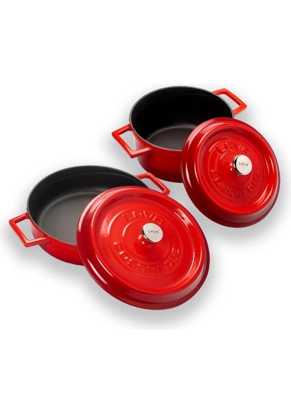Kırmızı Döküm 2x Trendy Serisi 5 Parça Tencere Seti fiyatları