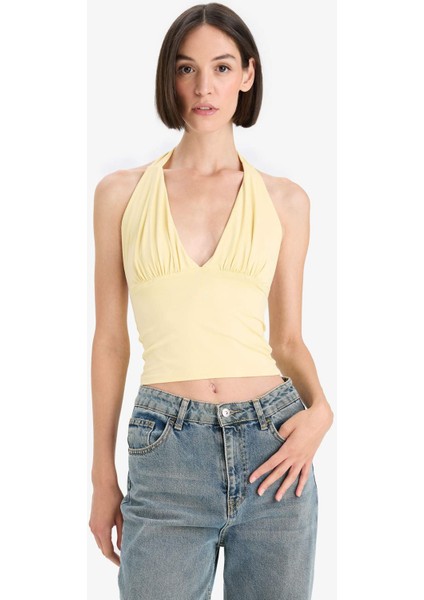 Slim Fit Dar Kesim Halter Yaka Atlet F7678AX25AU modelleri