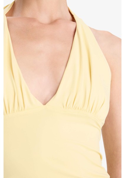 Slim Fit Dar Kesim Halter Yaka Atlet F7678AX25AU indirimleri