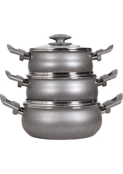 6 Parça Gri Güveç Seti, Dayanıklı ve Şık Pişirme Tasımları fiyatları