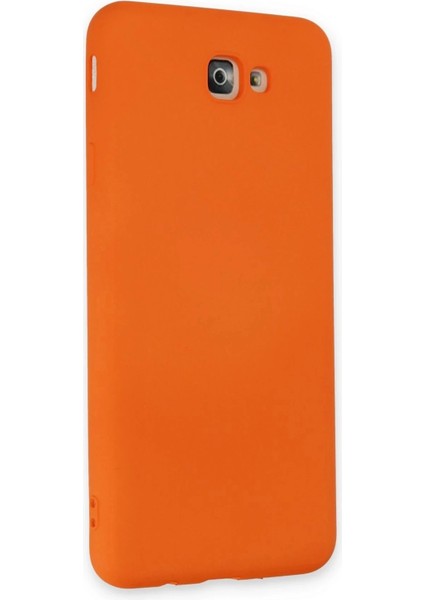 Samsung Galaxy J7 Prime Kılıf Nano Içi Kadife Silikon - Turuncu modelleri
