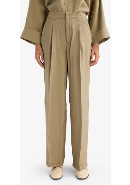 Wide Leg Yüksek Bel Geniş Paça Modal PANTOLON F7637AX25AU