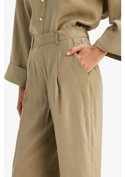 Wide Leg Yüksek Bel Geniş Paça Modal PANTOLON F7637AX25AU