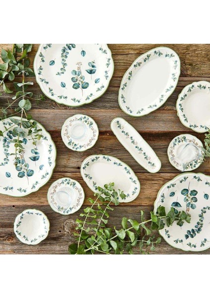 Yeşil 26 Parça 6 Kişilik Stoneware Kahvaltı Takımı, Şık ve Dayanıklı Tasarım modelleri