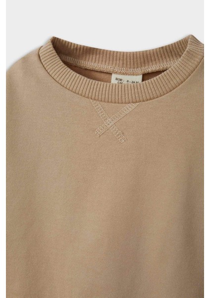 Erkek Bebek 2'li Takım Basic Düz Sweatshirt Eşofman Altı E8430A525AU modelleri