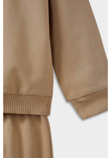 Erkek Bebek 2'li Takım Basic Düz Sweatshirt Eşofman Altı E8430A525AU fırsatları
