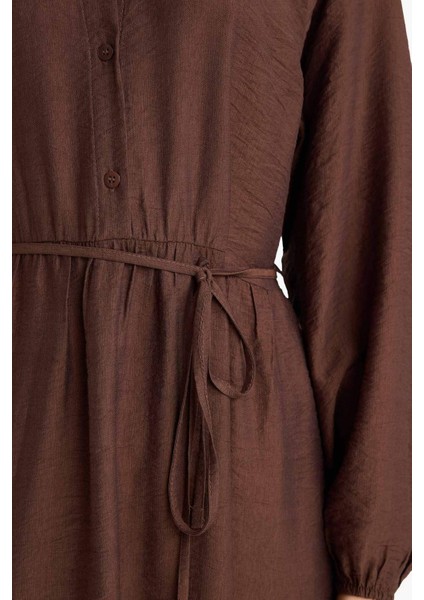 Relax Fit Hakim Yaka Uzun Kollu Elbise F5068AX25AU indirimleri