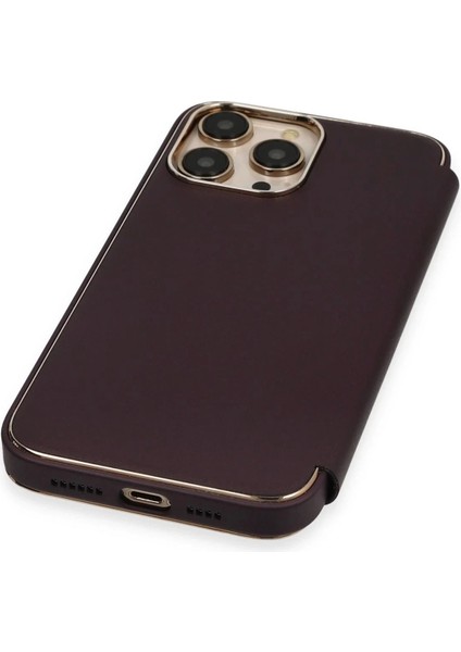 Bfs iPhone 13 Pro Max Kılıf Dolpin Kapaklı - Derin Mor
