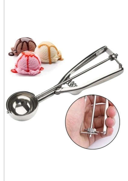Gri Paslanmaz Çelik Dondurma Alma Kaşığı, Pratik ve Dayanıklı Tasarım fiyatları