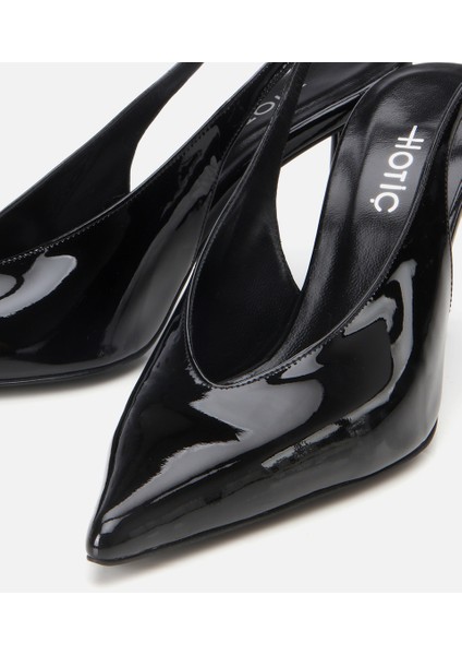 01AYH309620A100 KADIN Rugan Deri Siyah Arkası Açık Stiletto modelleri
