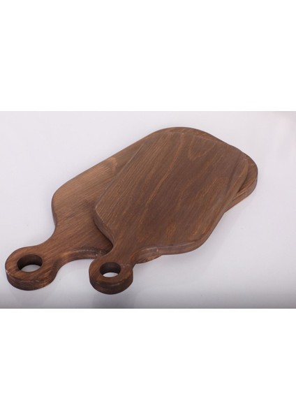 Doğal Ahşap Büyük Boy Kesme Tahtası Çift Seti Kahverengi fiyatları