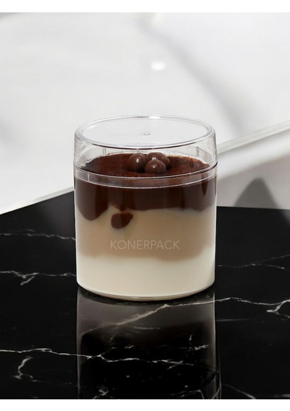 12 Adet Şeffaf Plastik Magnolya Kase, 270CC, Kapaklı, Beyaz modelleri