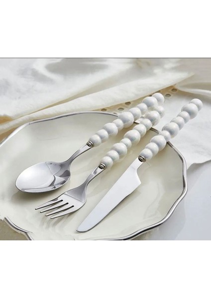 18 Parça Porselen Beyaz Inci Taş Detaylı Yemek Takımı Seti fiyatları