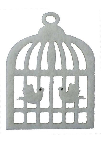 Çok Renkli Kuş Keçe Krem 50 Adet, Güzel ve Renkli Dekorasyon Malzemesi