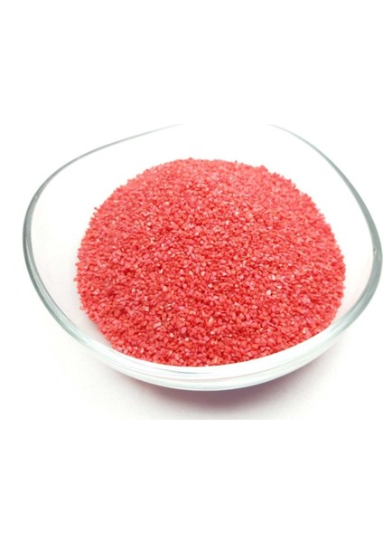 Kırmızı Renkli, 1-2 Mm, 350 gr Dekoratif Kum, Şık ve Doğal Görünüm Sağlar.