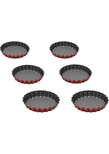 Mini 6'lı Renkli Tart Kalıbı Seti, Pratik ve Şık Mutfak Aksesuarları