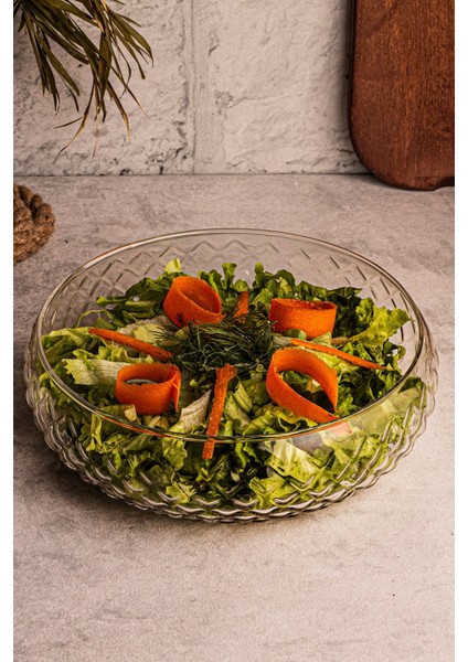 Büyük Boy Cam Salata Sunum Kasesi, Şık ve Dayanıklı Tasarım indirimleri