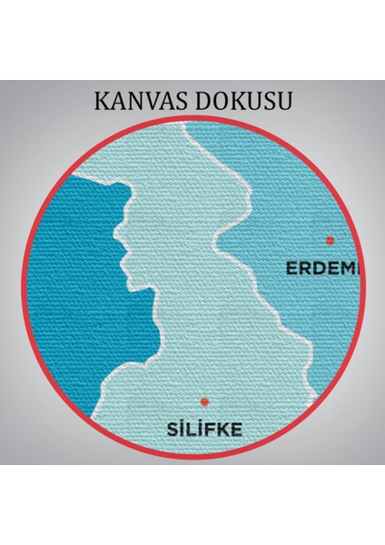 Il ve Ilçeler Haritası Mersin, Modern Dekoratif Kanvas Tablo, Duvar Dekoru 1420 indirimleri
