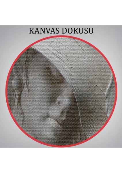 Şapkalı Kadın Kabartma Görünümlü Dekoratif Kanvas Tablo, Duvar Dekoru 3424