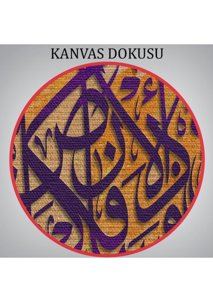 Kim Bir Kimseyi Öldürürse Tüm Insanlığı Öldürmüş Gibidir Yazılı Hat Dekoratif Kanvas Tablo 3377