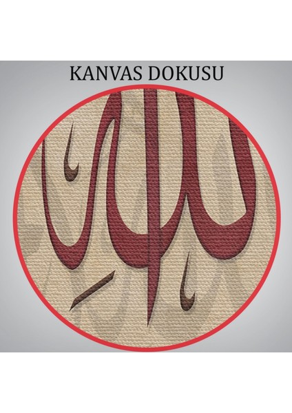 Allah Sonsuz Merhametlidir Yazılı Hat Sanatı Dekoratif Kanvas Tablo, Duvar Dekoru 3398