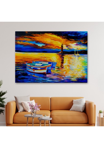 Gün Batımı ve Okyanus, Modern Dekoratif Kanvas Tablo, Duvar Dekoru 1212 fiyatları