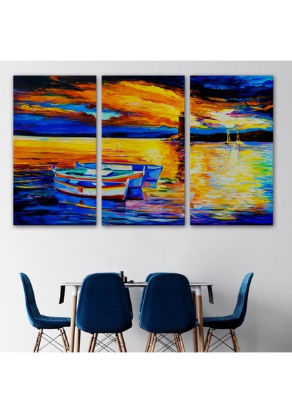Gün Batımı ve Okyanus, Modern Dekoratif Kanvas Tablo, Duvar Dekoru 1212 modelleri