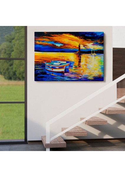 Gün Batımı ve Okyanus, Modern Dekoratif Kanvas Tablo, Duvar Dekoru 1212 indirimleri