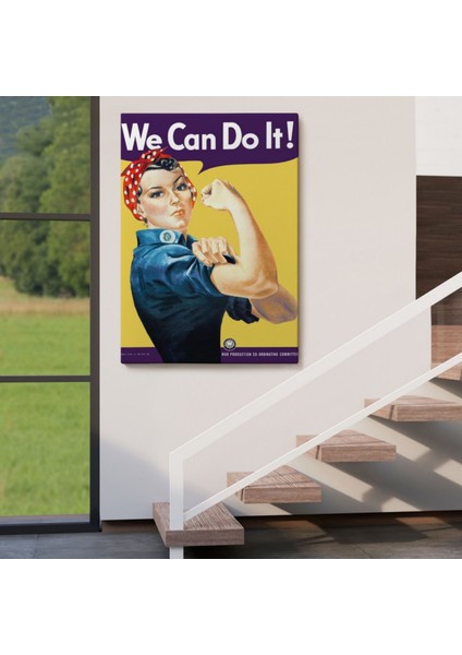 We Can Do It Yapabiliriz Dekoratif Kanvas Tablo, Duvar Dekoru 6430 fırsatları