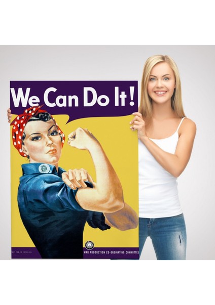 We Can Do It Yapabiliriz Dekoratif Kanvas Tablo, Duvar Dekoru 6430