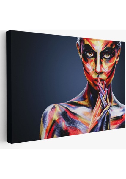 Yağlıboya Görünüm Güzel Kızın Portresi Dekoratif Kanvas Tablo, Duvar Dekoru 3511