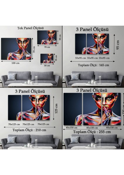 Yağlıboya Görünüm Güzel Kızın Portresi Dekoratif Kanvas Tablo, Duvar Dekoru 3511 fırsatları