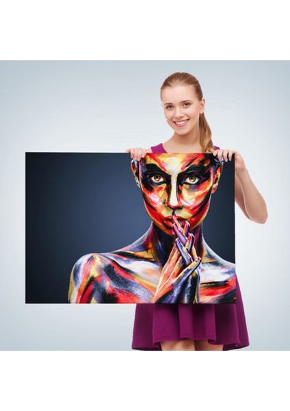 Yağlıboya Görünüm Güzel Kızın Portresi Dekoratif Kanvas Tablo, Duvar Dekoru 3511