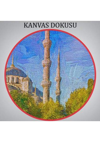 Yağlıboya Görünüm Sultan Ahmet Camii Dekoratif Kanvas Tablo, Duvar Dekoru 3694