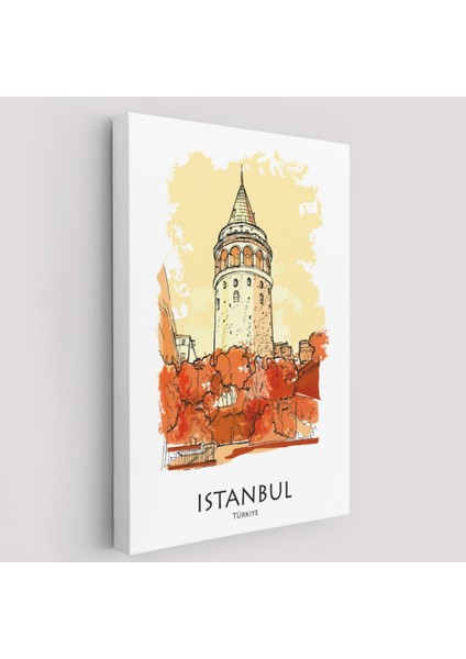 Istanbul Galata Kulesi Dekoratif Kanvas Tablo, Duvar Dekoru 5921