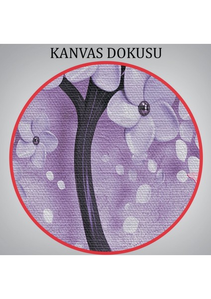 Kelebekler ve Mavi Incili Çiçekler Dekoratif Kanvas Tablo, Duvar Dekoru 3738