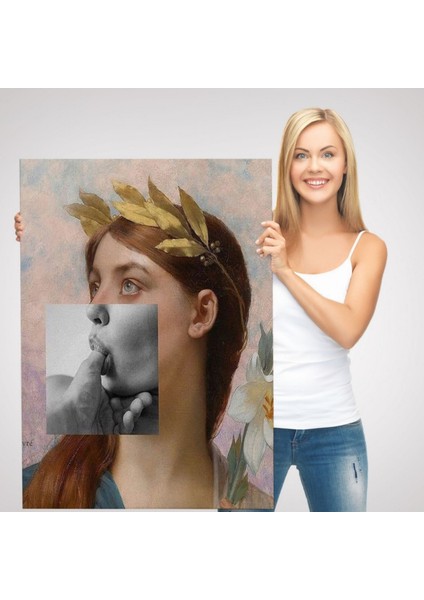 Komik, Antik Yunan Rönesans Eseri Dekoratif Kanvas Tablo, Duvar Dekoru 6366