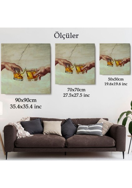 Pop Art Tanrının Eli Komik Poster Dekoratif Kanvas Tablo, Duvar Dekoru 5331 fırsatları