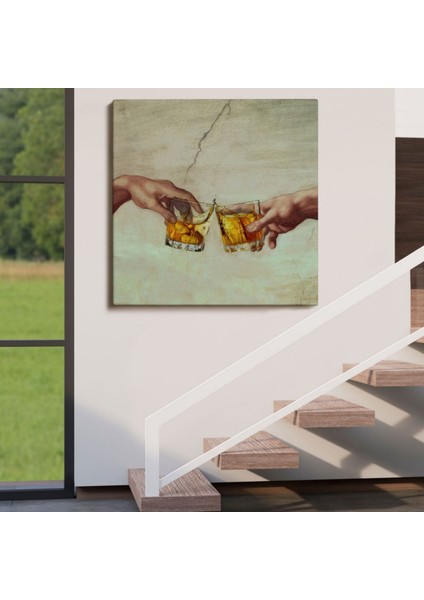 Pop Art Tanrının Eli Komik Poster Dekoratif Kanvas Tablo, Duvar Dekoru 5331 indirimleri