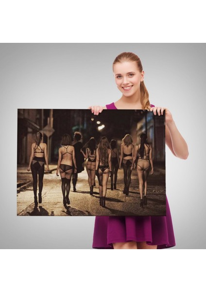 Street Women Sokak Kadınları Dekoratif Kanvas Tablo, Duvar Dekoru 6554