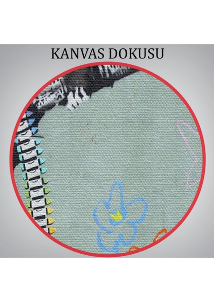 Makineli Tüfek ve Çocuk, No Parking, Banksy Dekoratif Kanvas Tablo, Duvar Dekoru 5008
