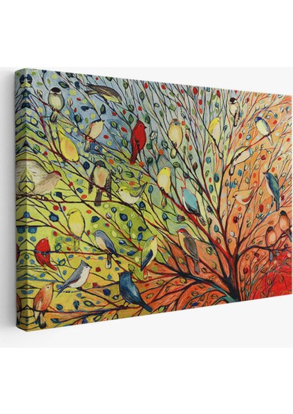 Kuşlar Dekoratif Kanvas Tablo, Duvar Dekoru 6654