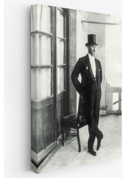 Mustafa Kemal Atatürk Portresi Dekoratif Kanvas Tablo, Duvar Dekoru CT72